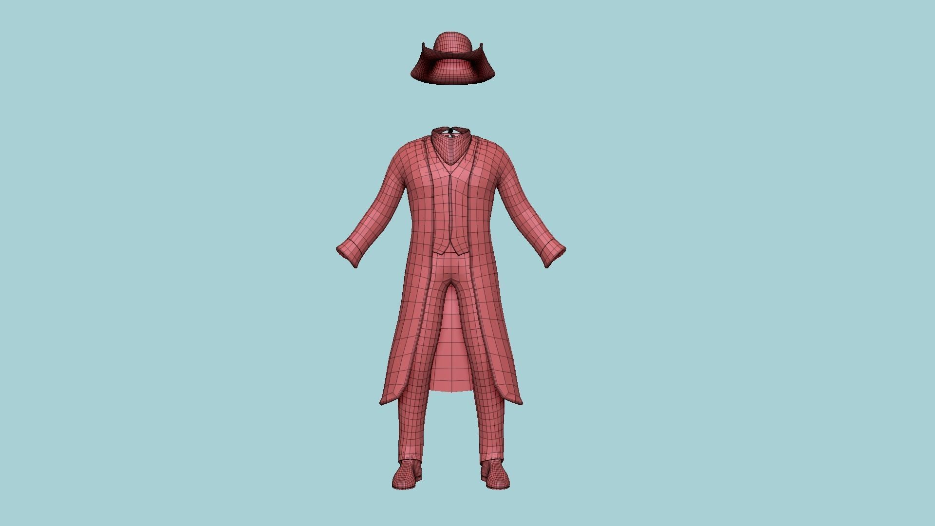 08 Cowboy Outfits A - Character Fashion Design 3D Model Collection_17
