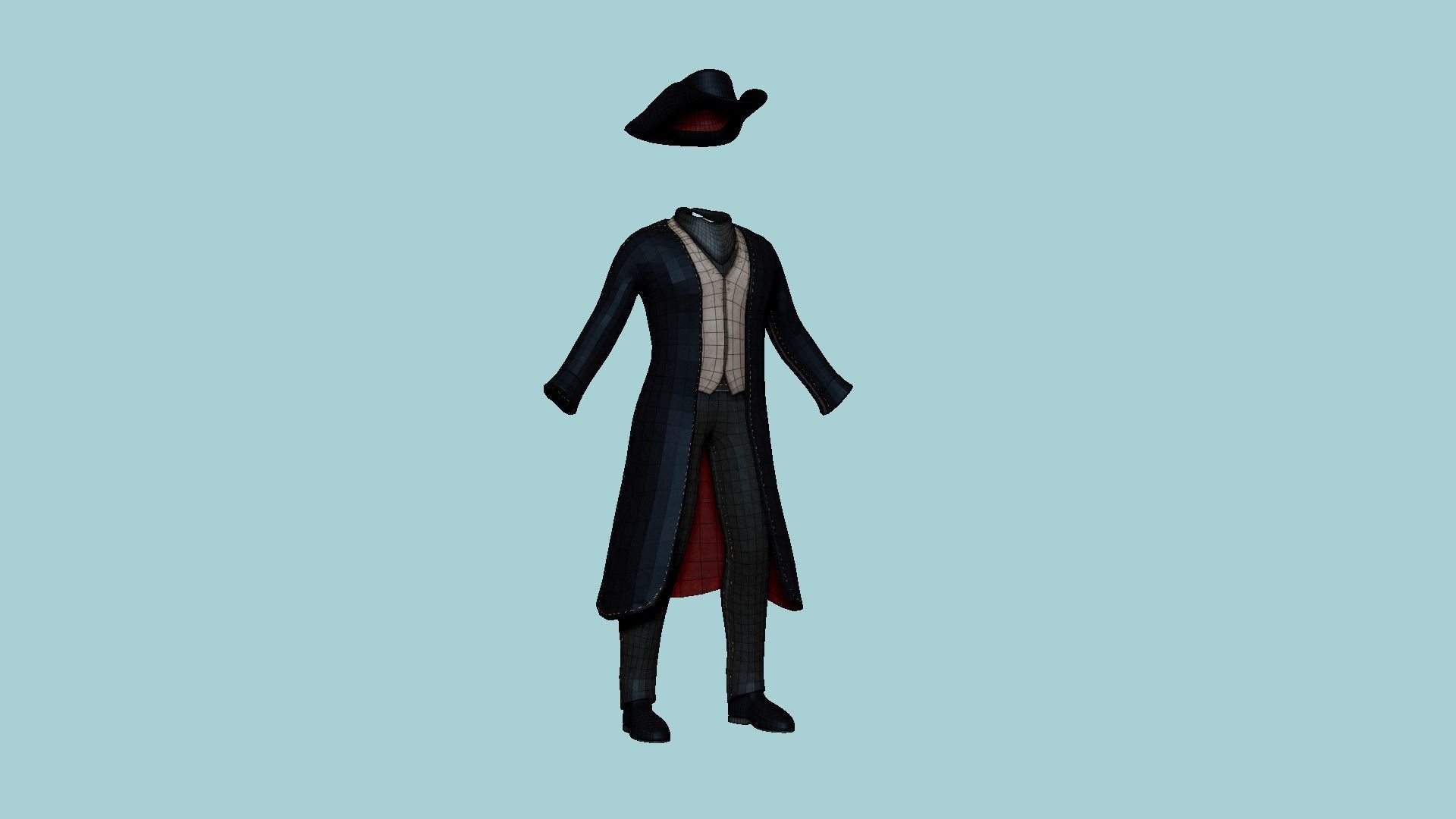 08 Cowboy Outfits A - Character Fashion Design 3D Model Collection_57