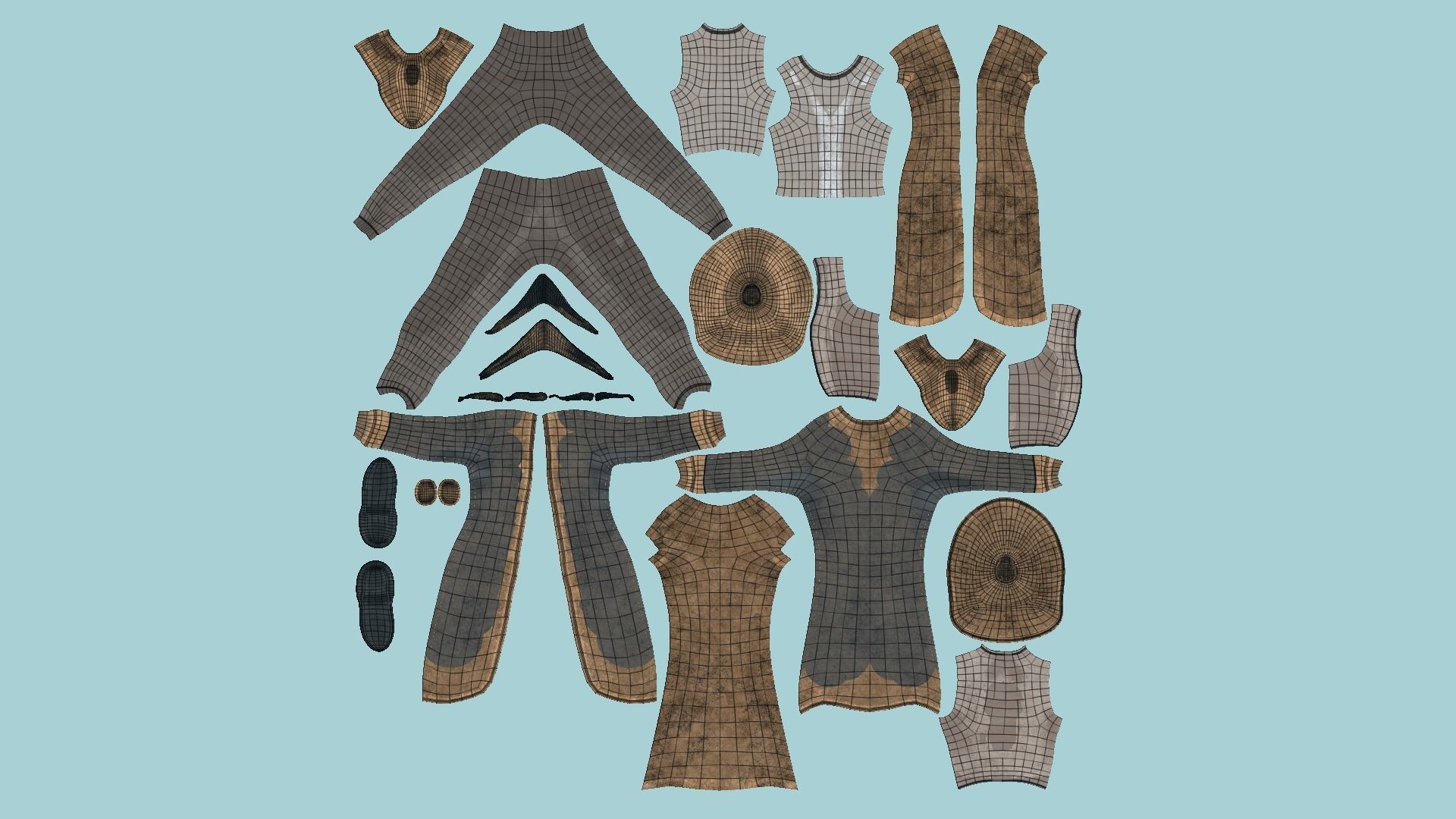 08 Cowboy Outfits A - Character Fashion Design 3D Model Collection_65