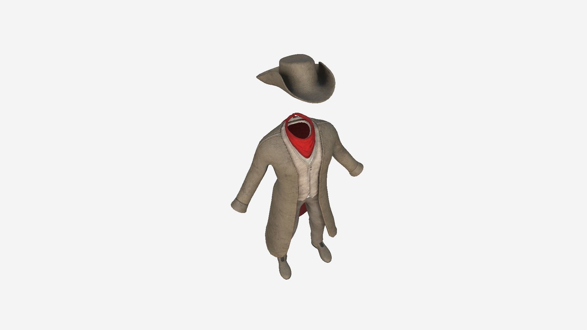 08 Cowboy Outfits A - Character Fashion Design 3D Model Collection_46