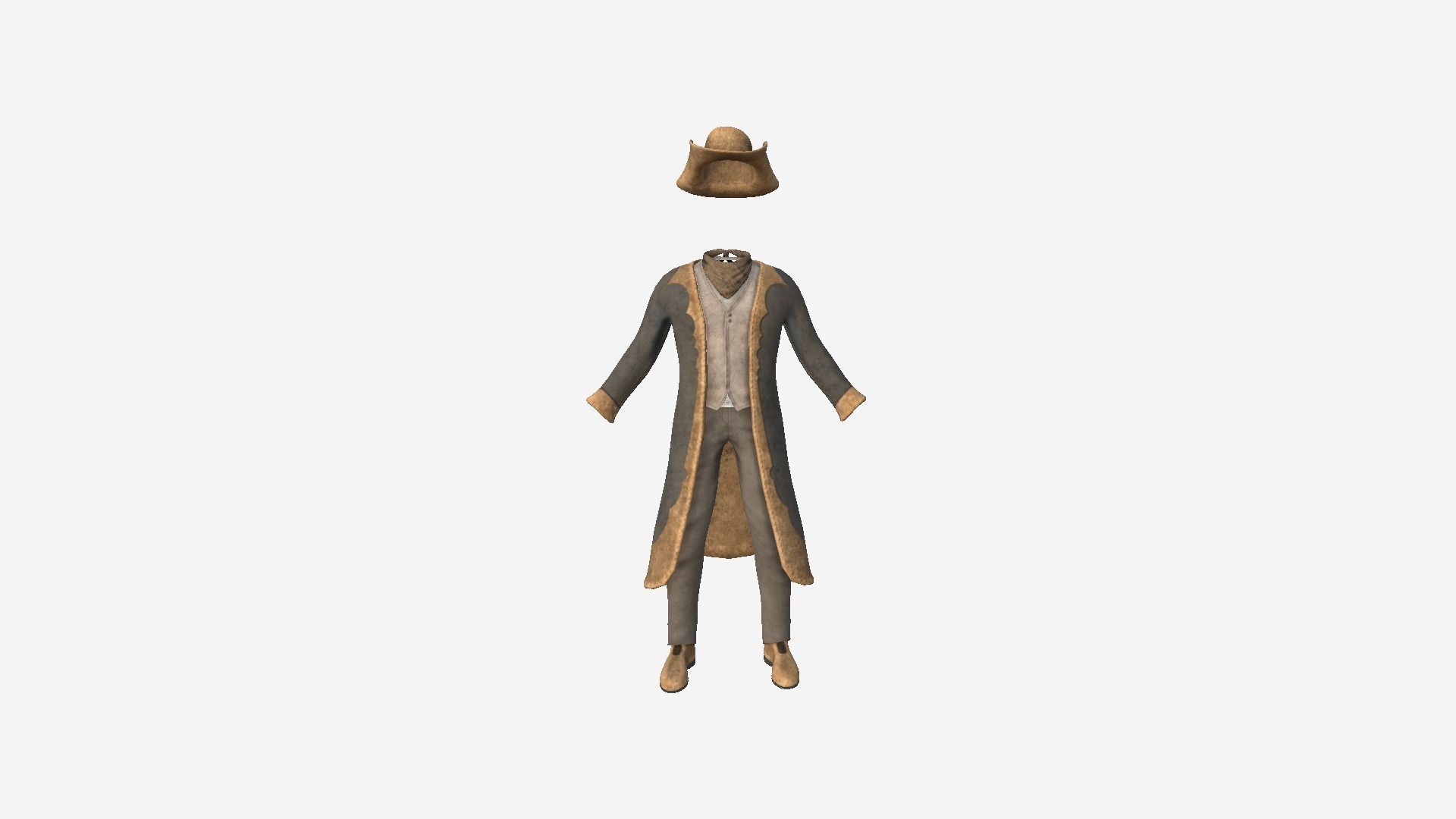 08 Cowboy Outfits A - Character Fashion Design 3D Model Collection_37