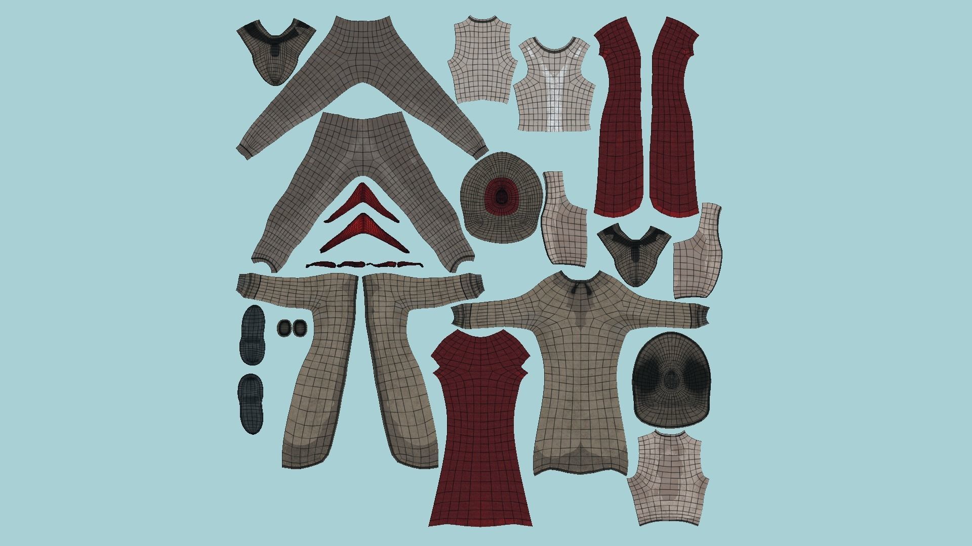 08 Cowboy Outfits A - Character Fashion Design 3D Model Collection_62