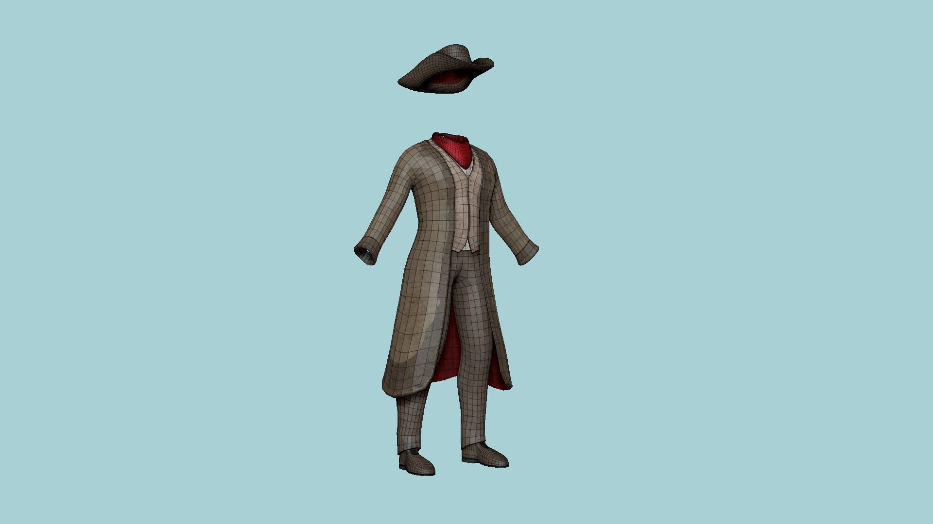 08 Cowboy Outfits A - Character Fashion Design 3D Model Collection_66