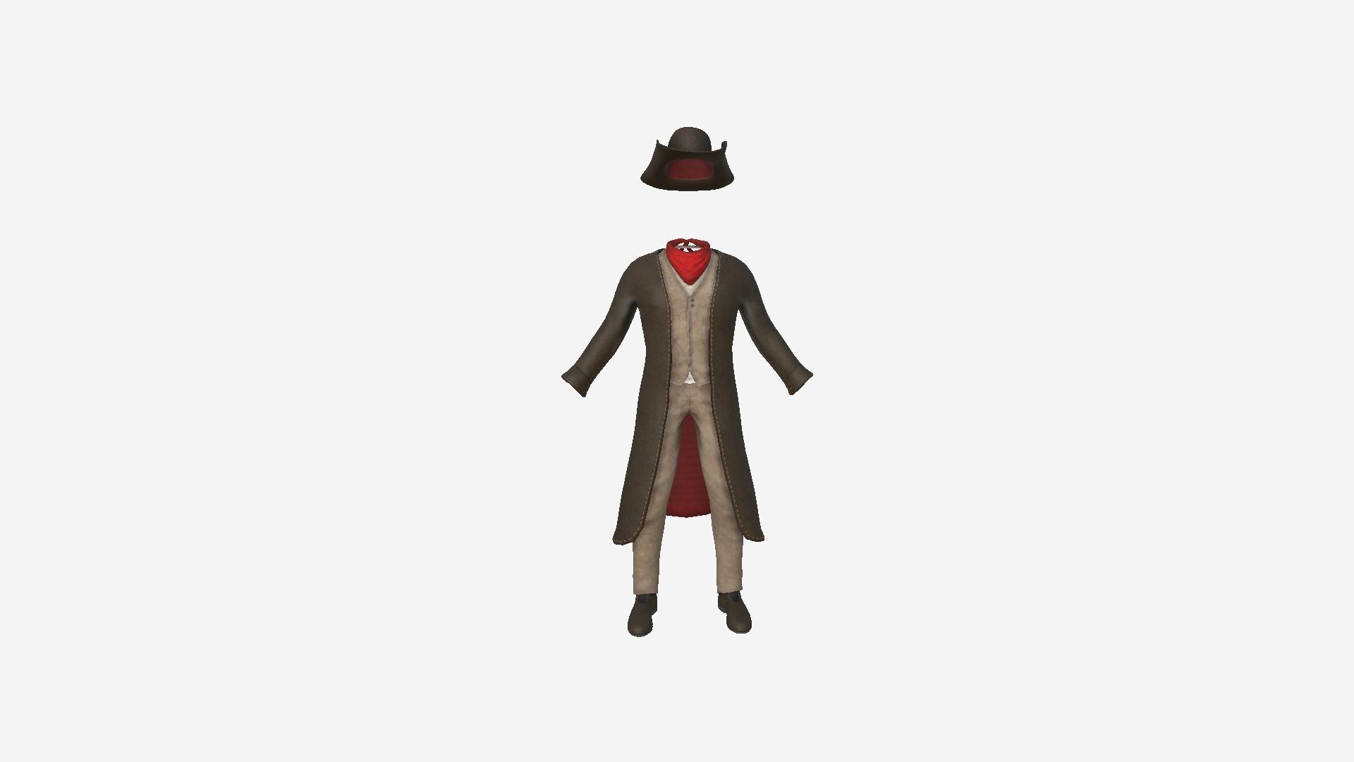 08 Cowboy Outfits A - Character Fashion Design 3D Model Collection_43