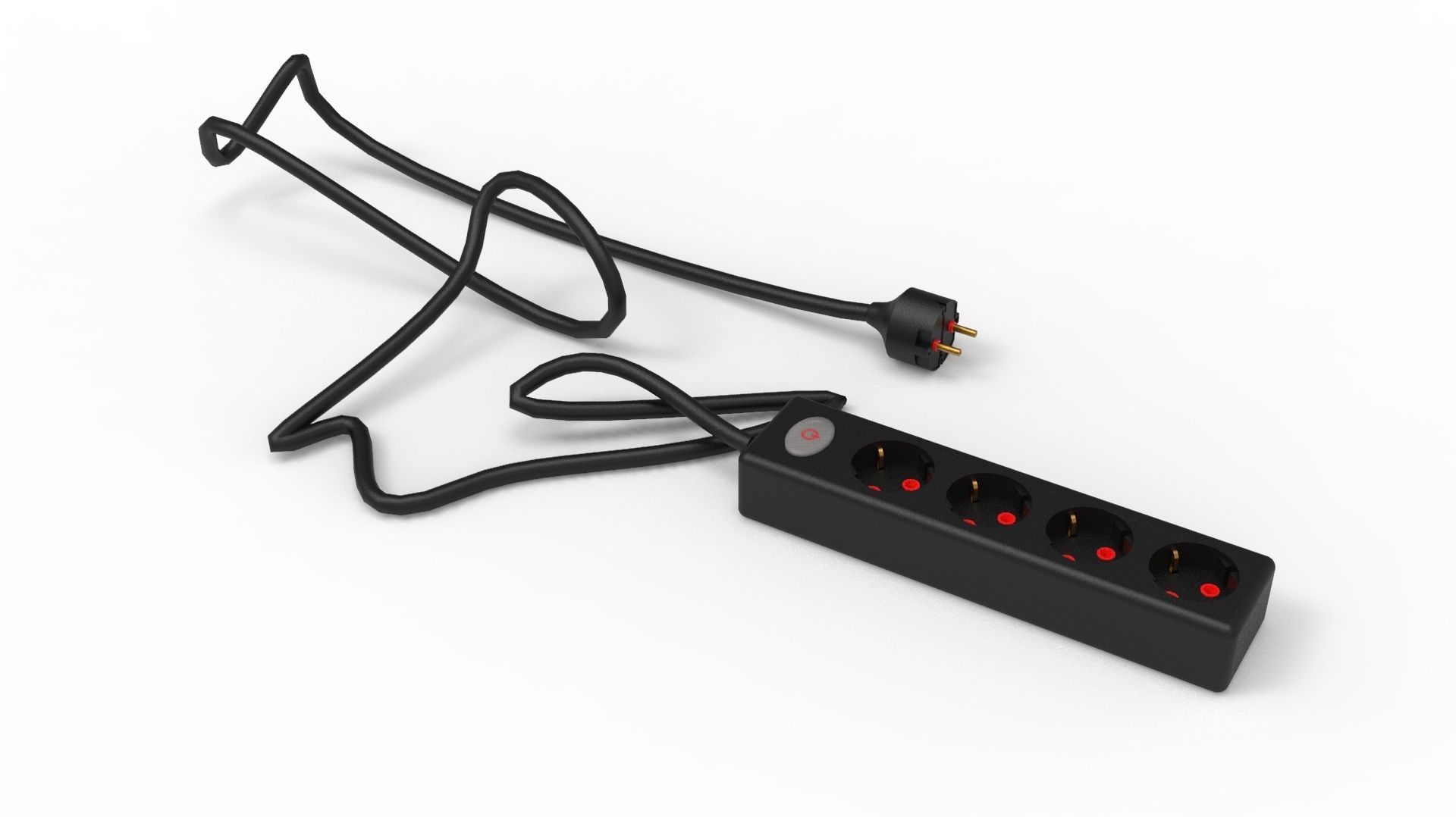 FOUR INPUT CORDED SOCKET 3D model_31