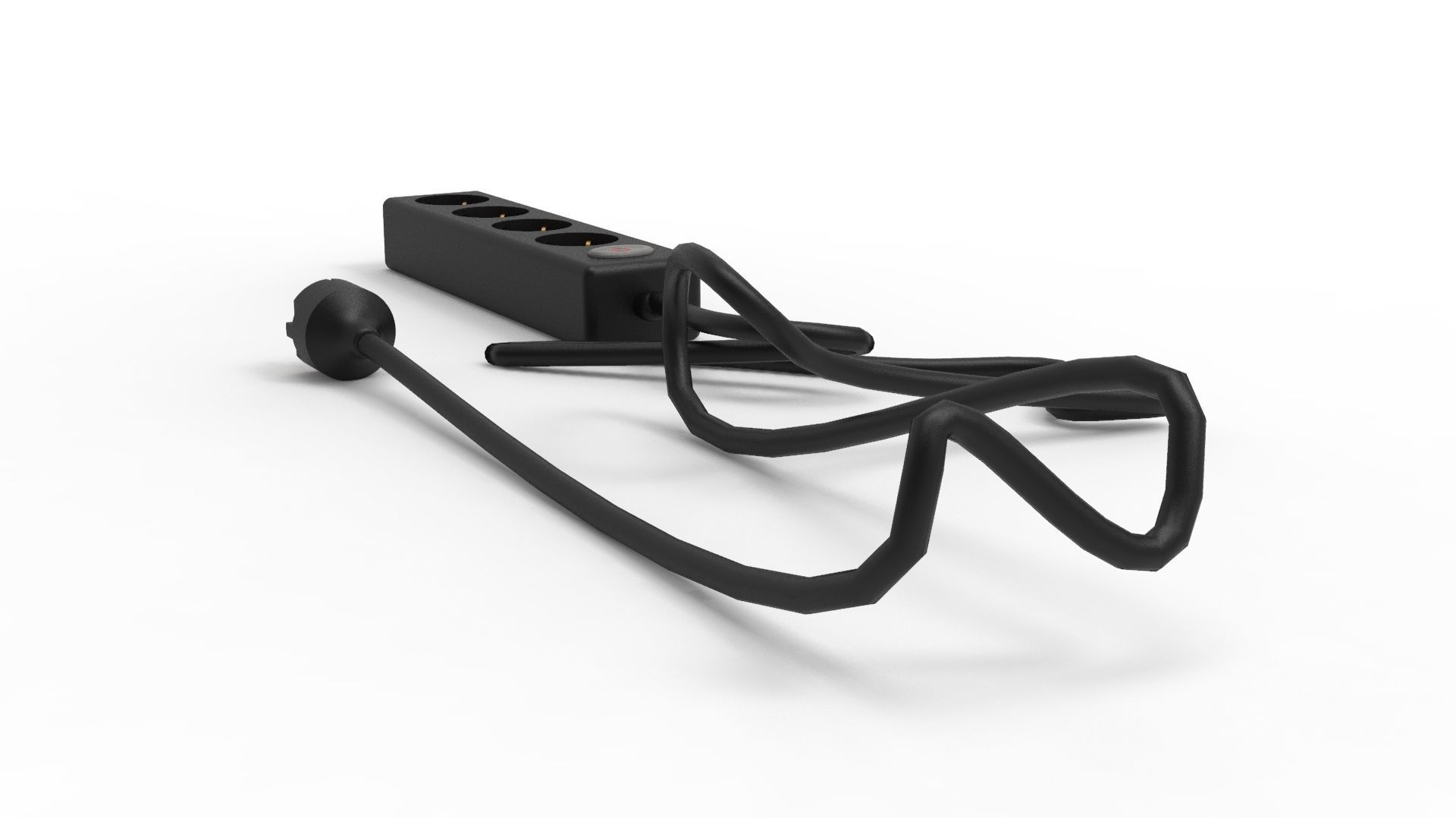 FOUR INPUT CORDED SOCKET 3D model_16