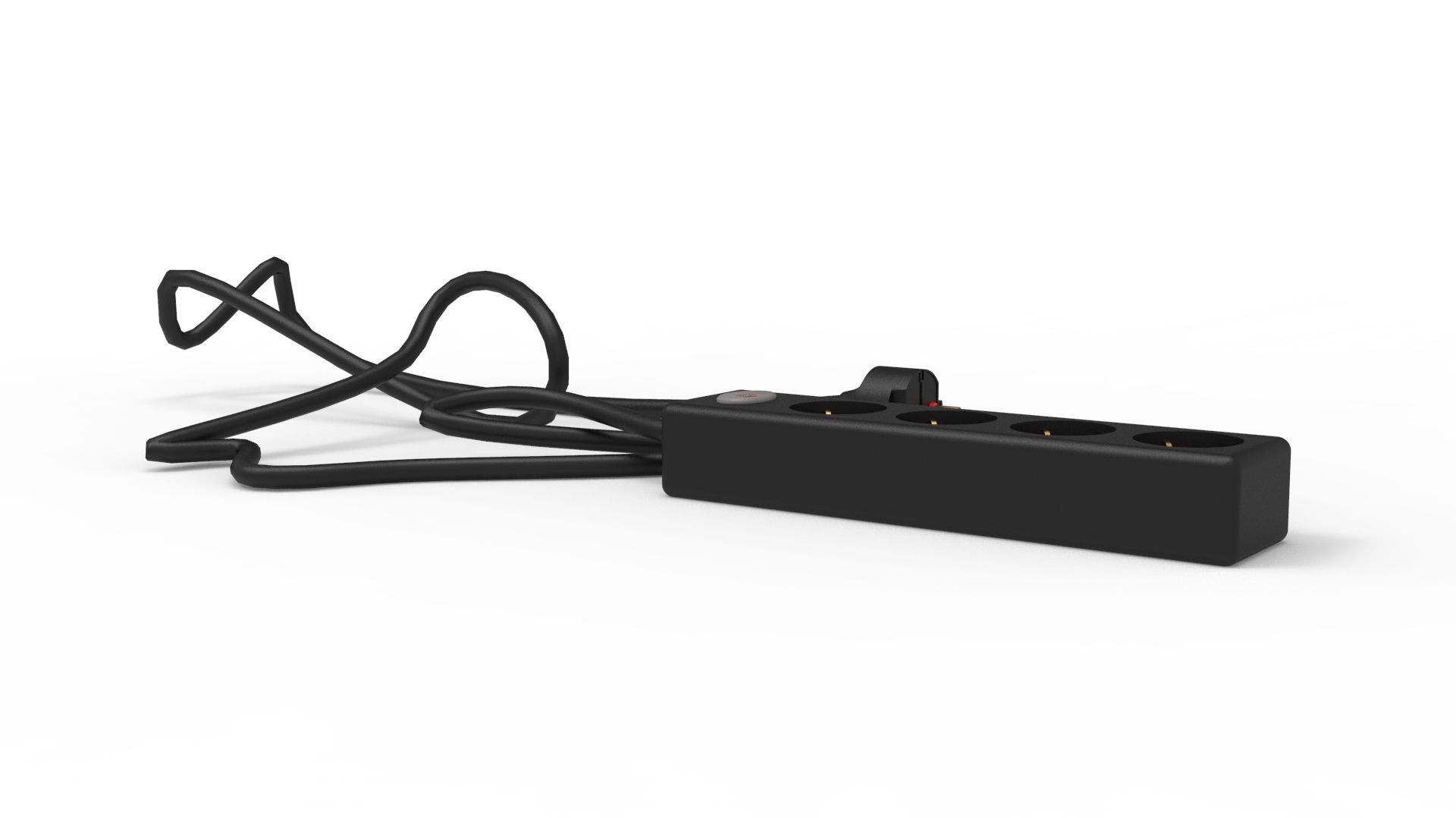 FOUR INPUT CORDED SOCKET 3D model_7