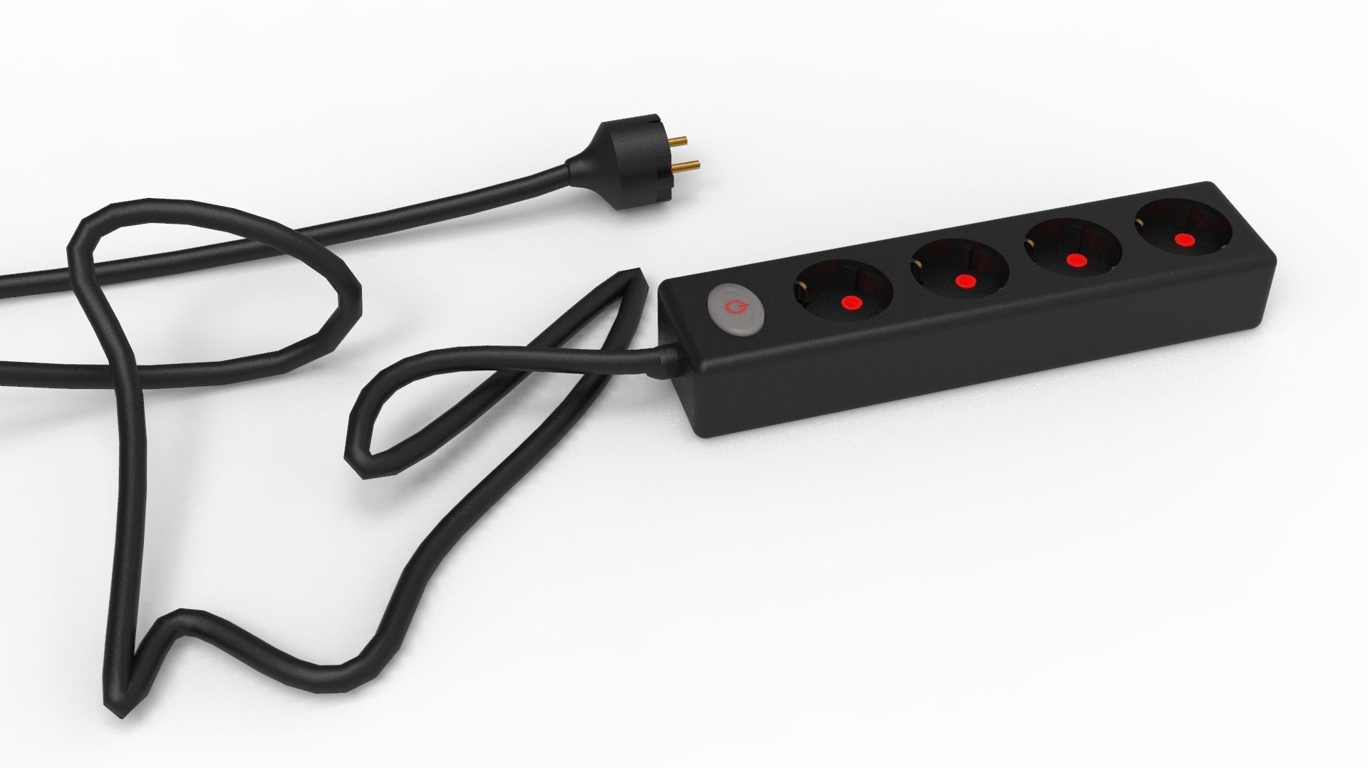 FOUR INPUT CORDED SOCKET 3D model_18