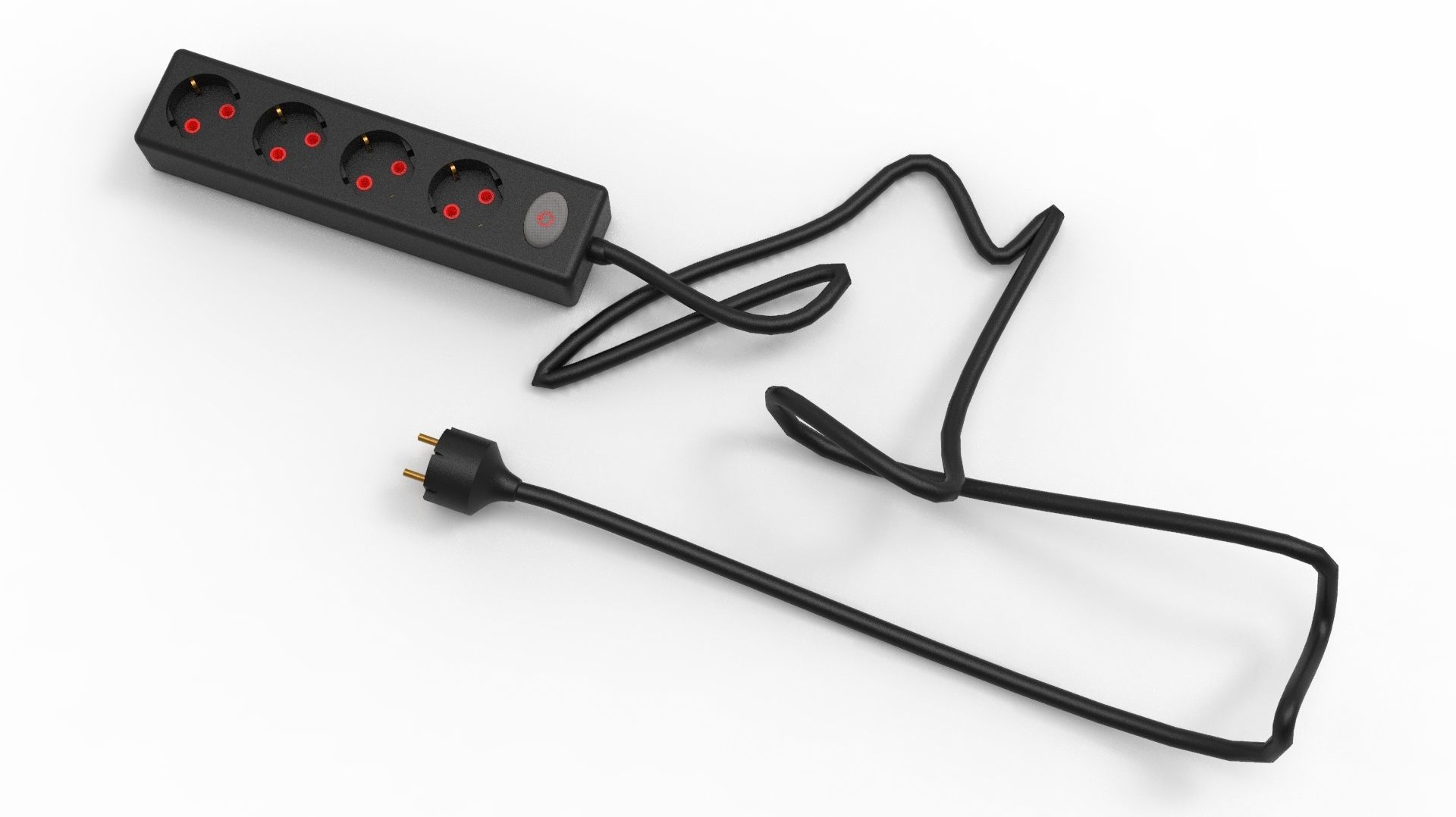 FOUR INPUT CORDED SOCKET 3D model_28