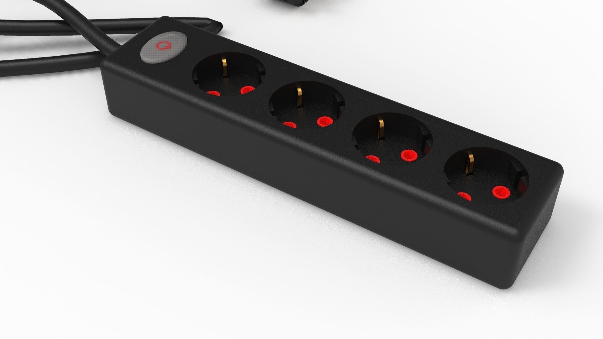 FOUR INPUT CORDED SOCKET 3D model_19