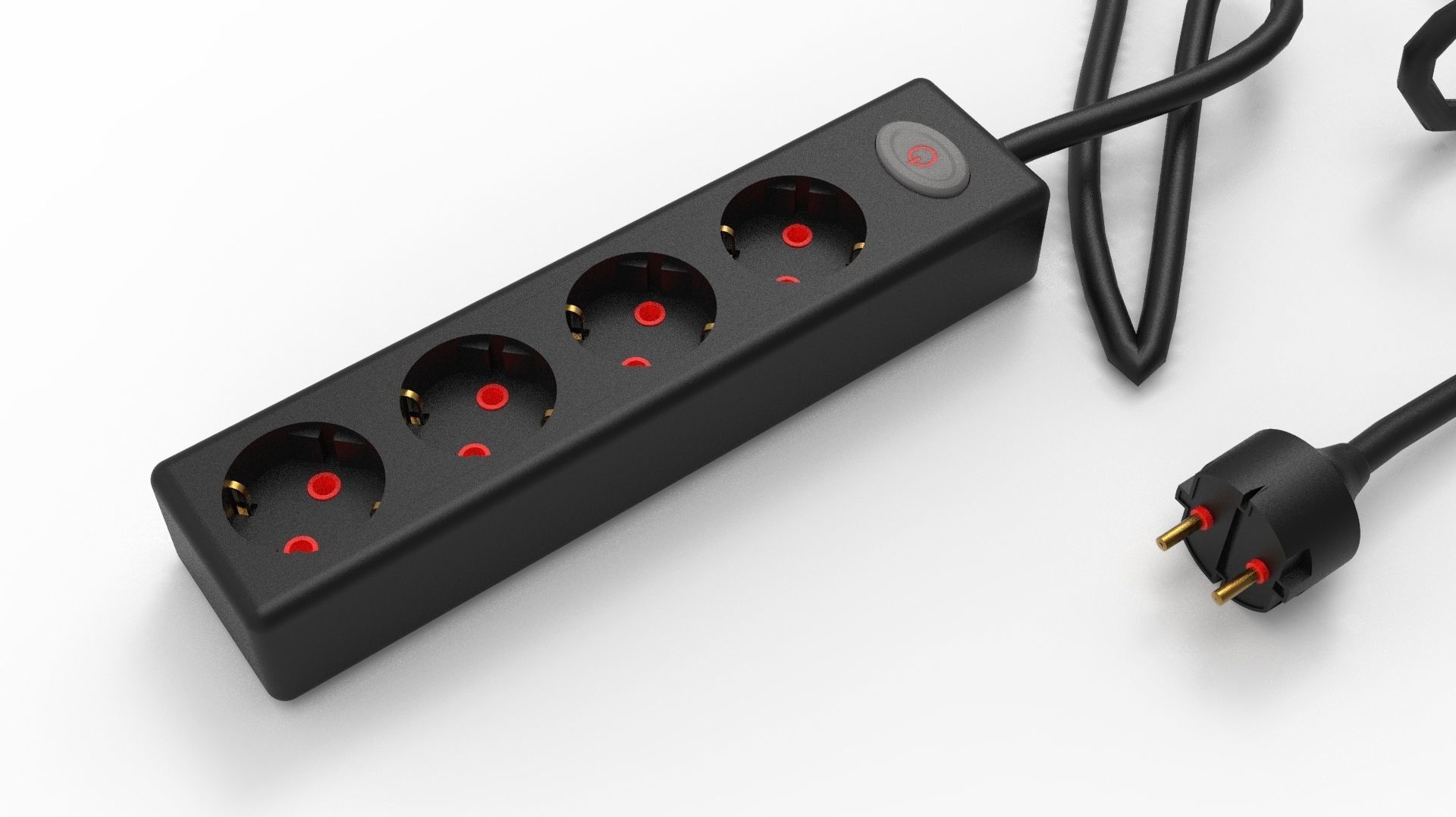 FOUR INPUT CORDED SOCKET 3D model_27