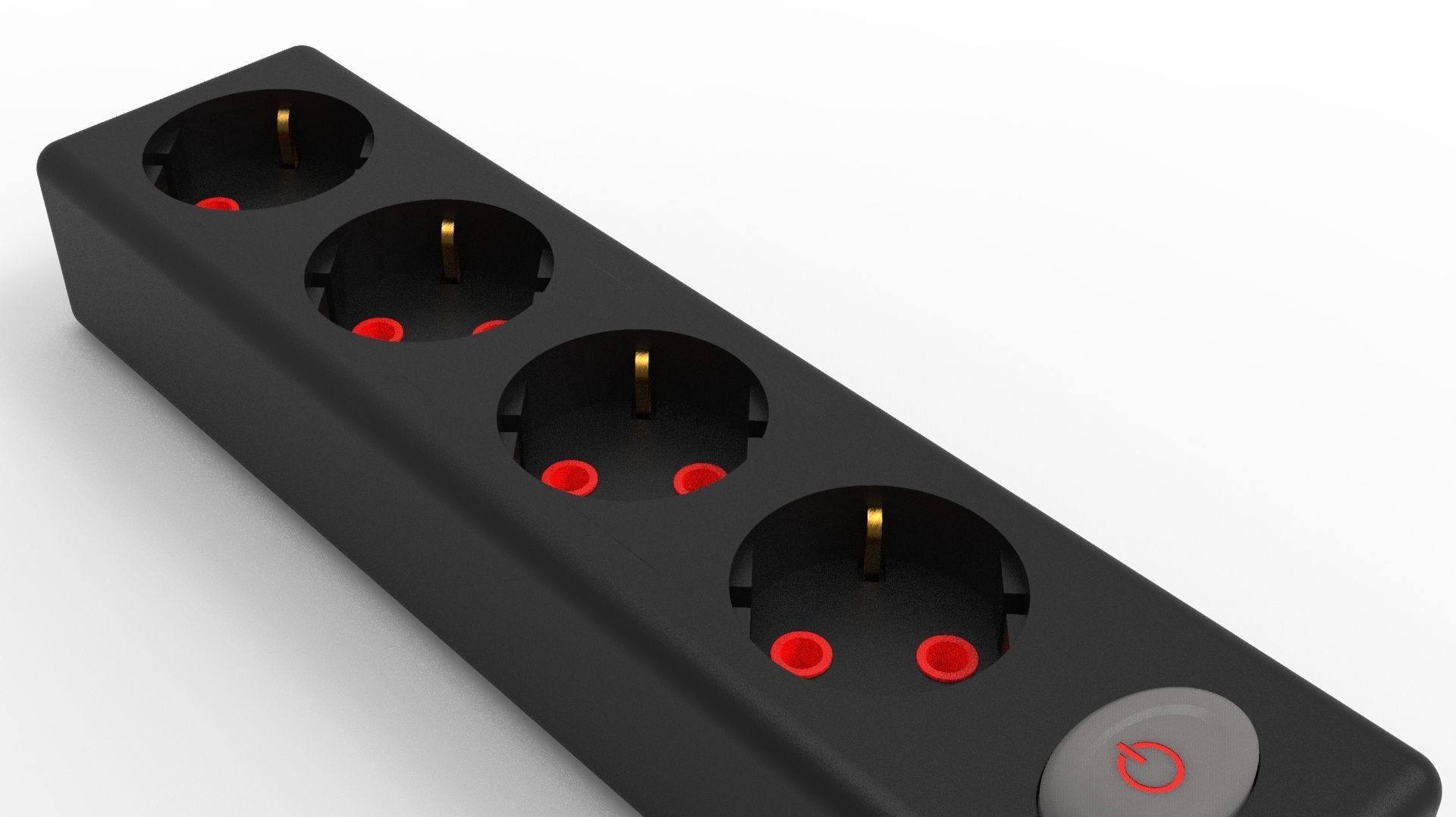 FOUR INPUT CORDED SOCKET 3D model_24