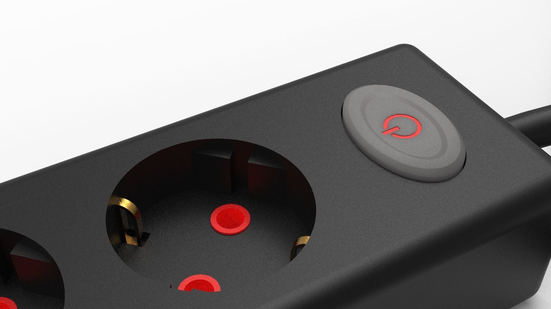 FOUR INPUT CORDED SOCKET 3D model_12