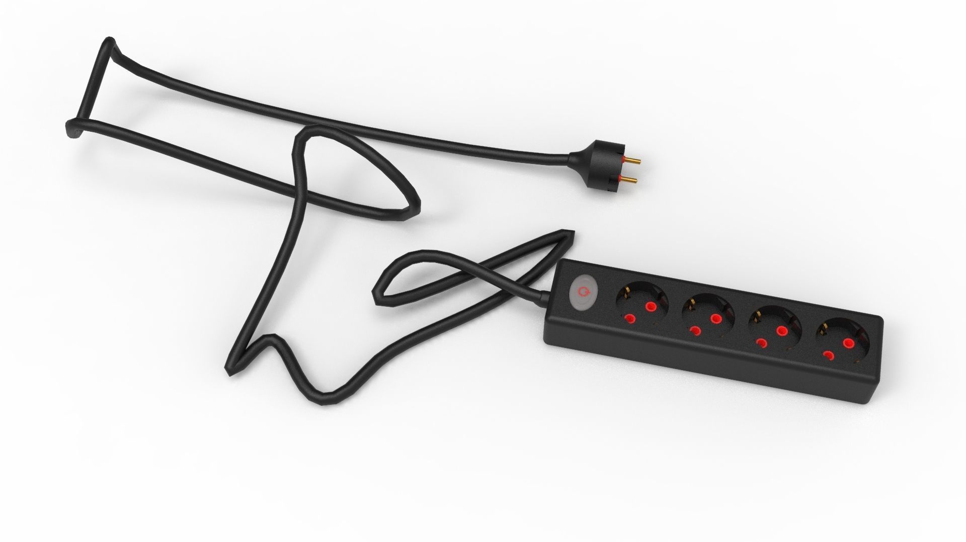 FOUR INPUT CORDED SOCKET 3D model_30