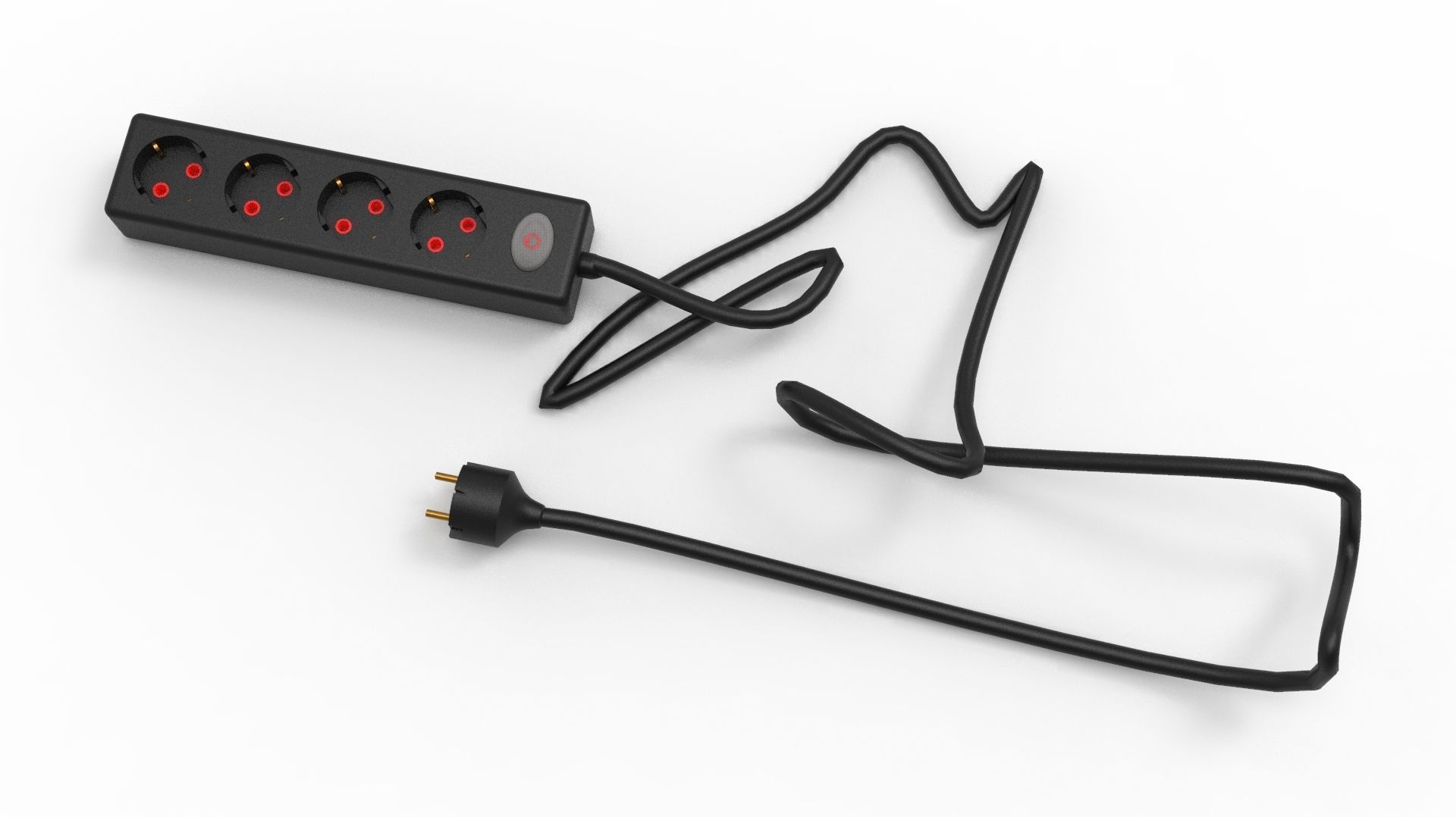 FOUR INPUT CORDED SOCKET 3D model_26