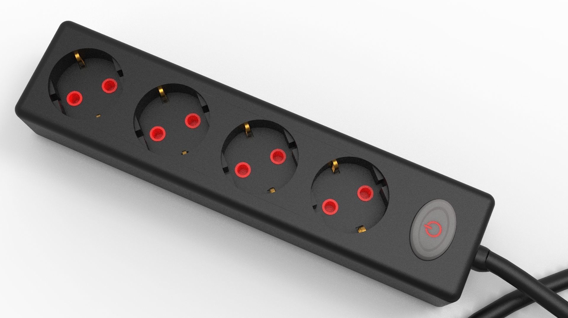 FOUR INPUT CORDED SOCKET 3D model_25