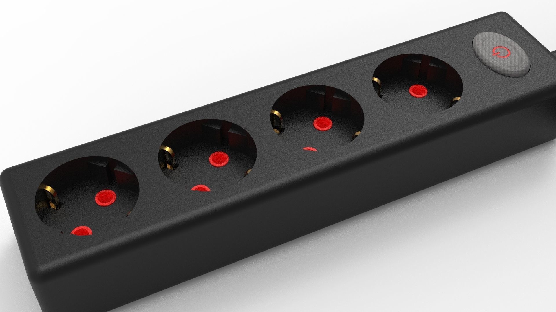 FOUR INPUT CORDED SOCKET 3D model_10