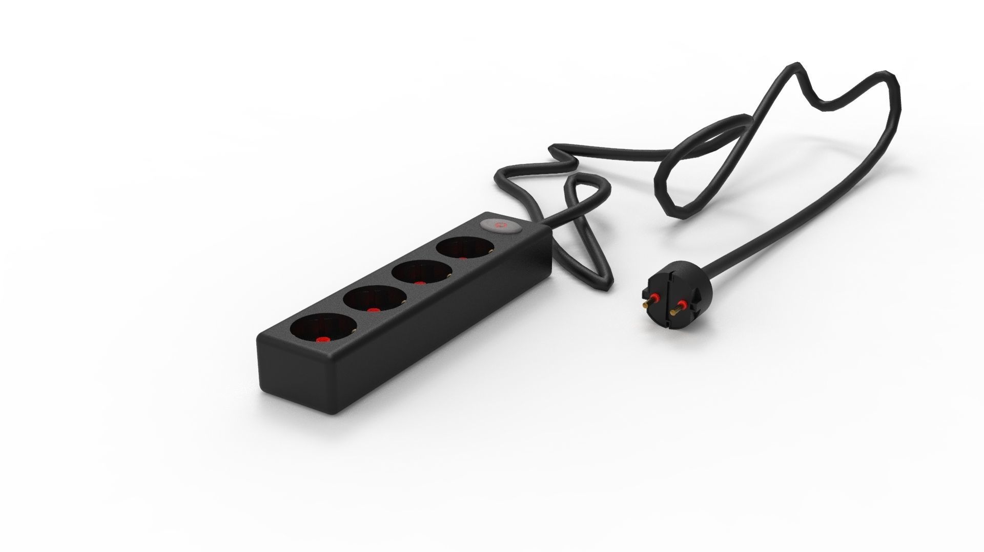 FOUR INPUT CORDED SOCKET 3D model_32