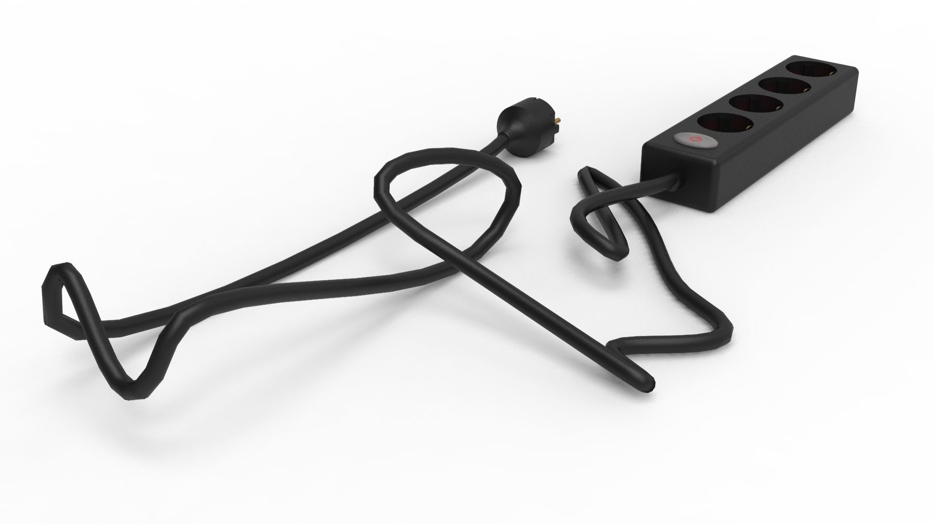 FOUR INPUT CORDED SOCKET 3D model_17