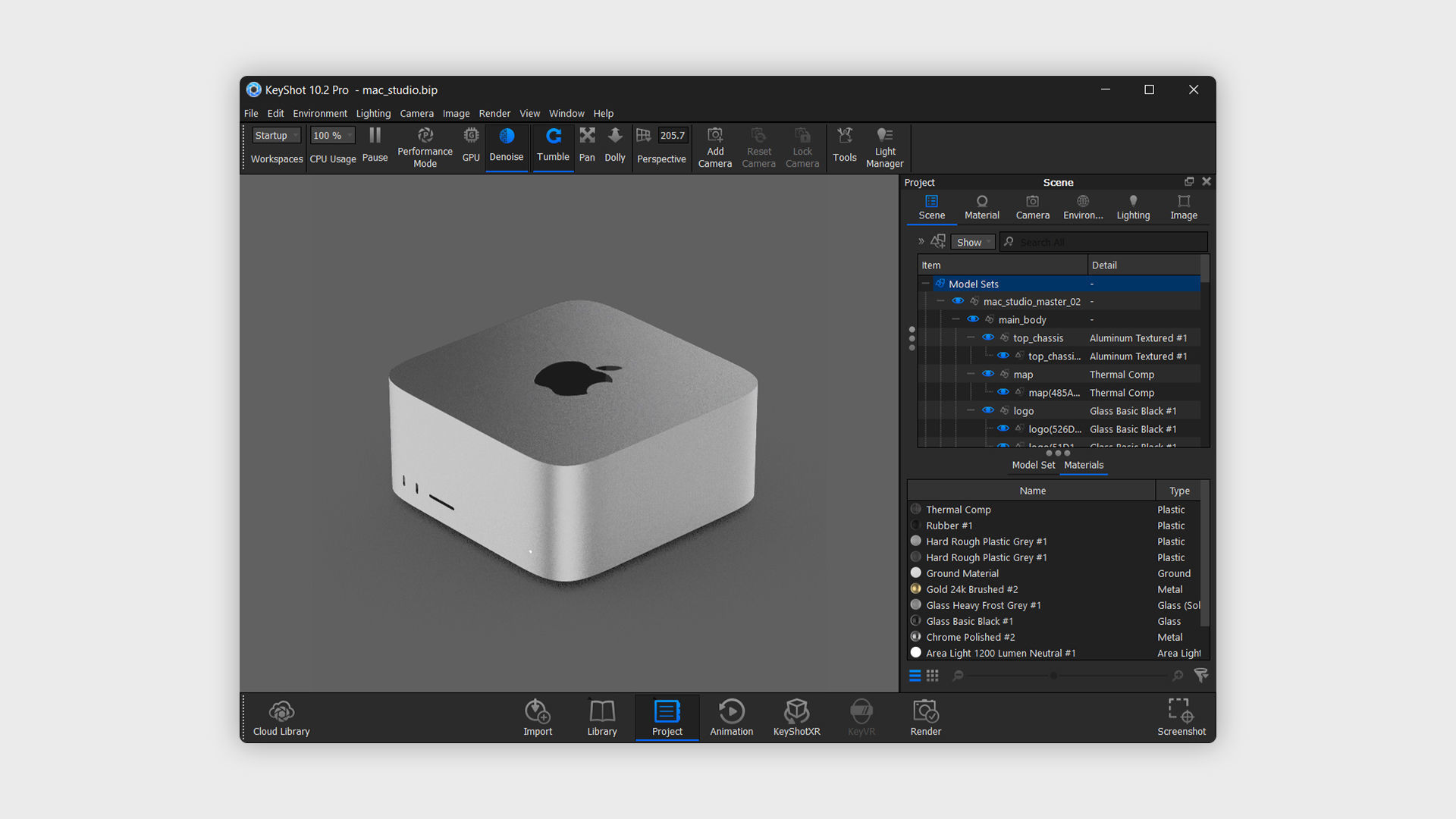 Apple Mac Studio 2022 Mini Desktop Computer 3D model_10