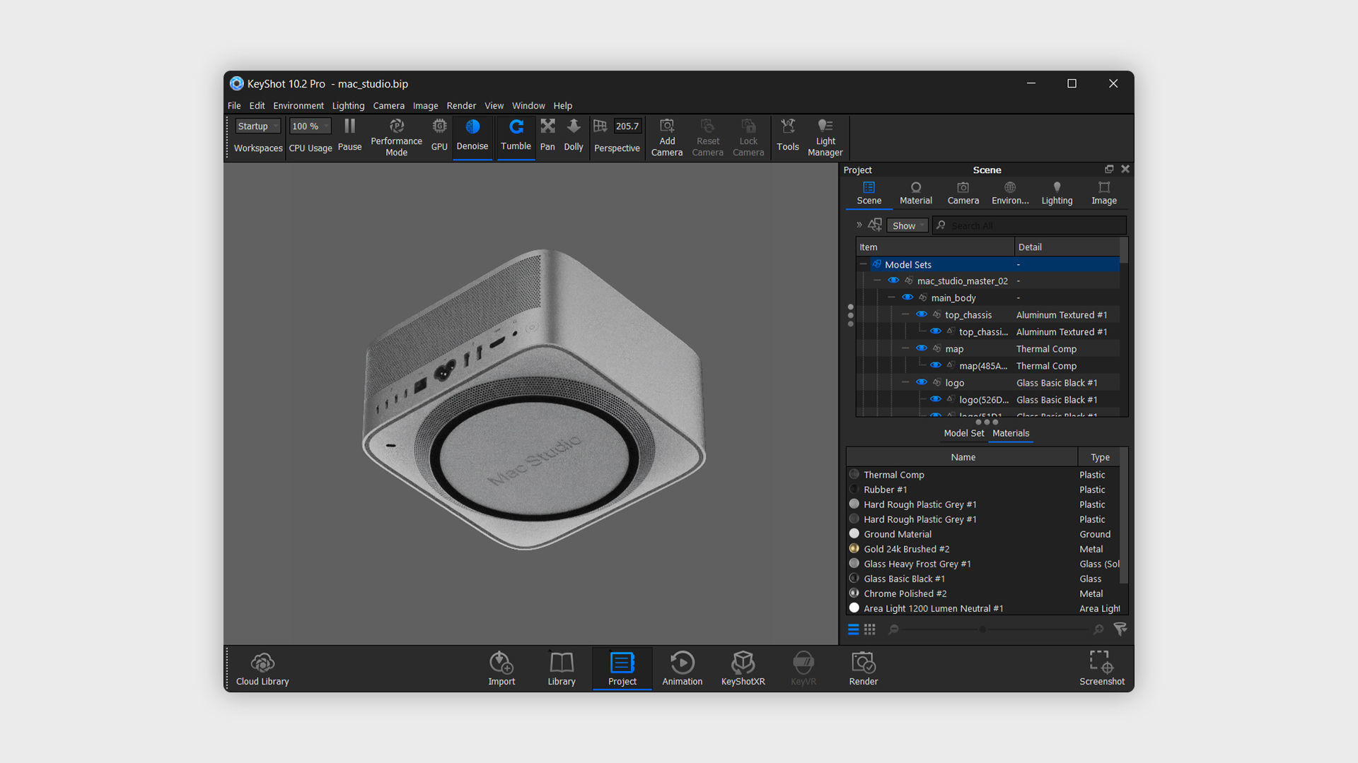 Apple Mac Studio 2022 Mini Desktop Computer 3D model_11