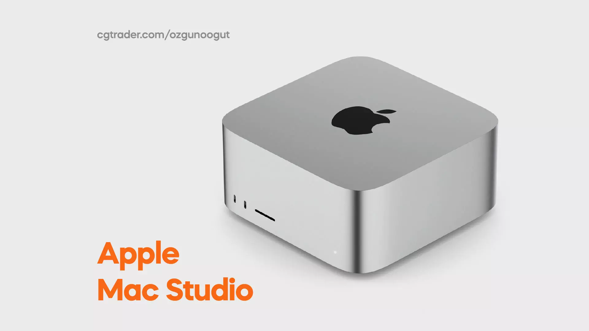 Apple Mac Studio 2022 Mini Desktop Computer 3D model_0