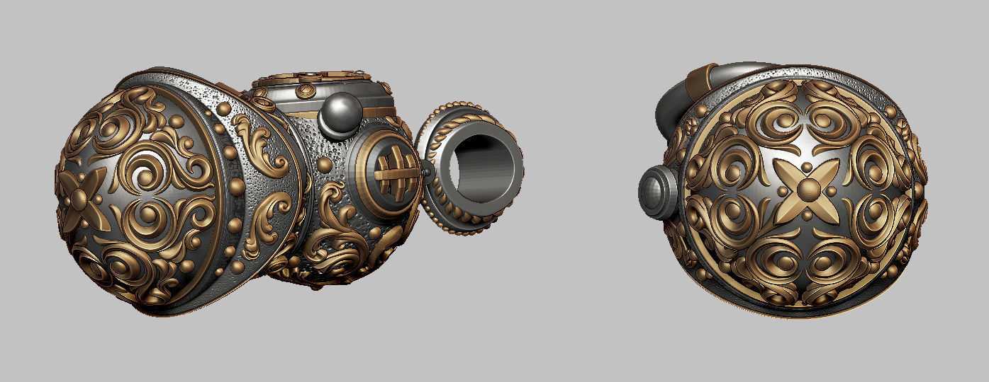 Pendant of Diving Suit in Steampunk Style  3D print model_3