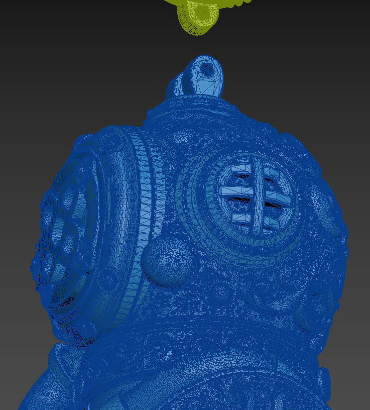 Pendant of Diving Suit in Steampunk Style  3D print model_6