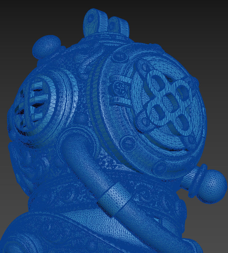 Pendant of Diving Suit in Steampunk Style  3D print model_7