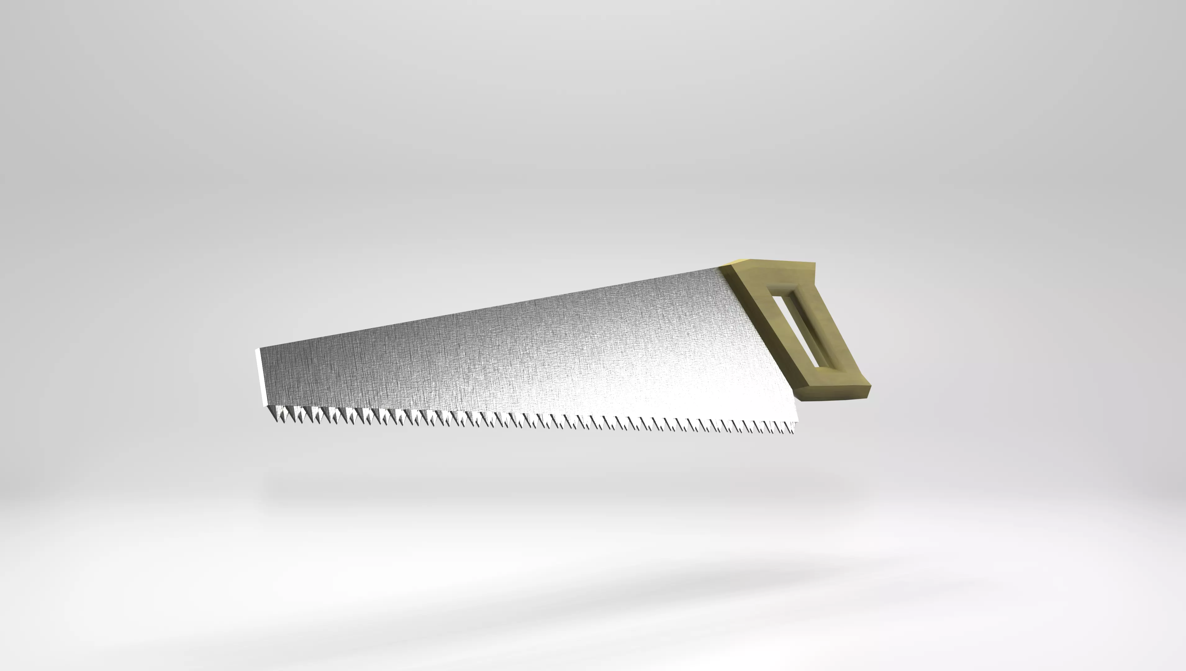 Low Poly - Woodsaw saw blade Low-poly 3D model_0