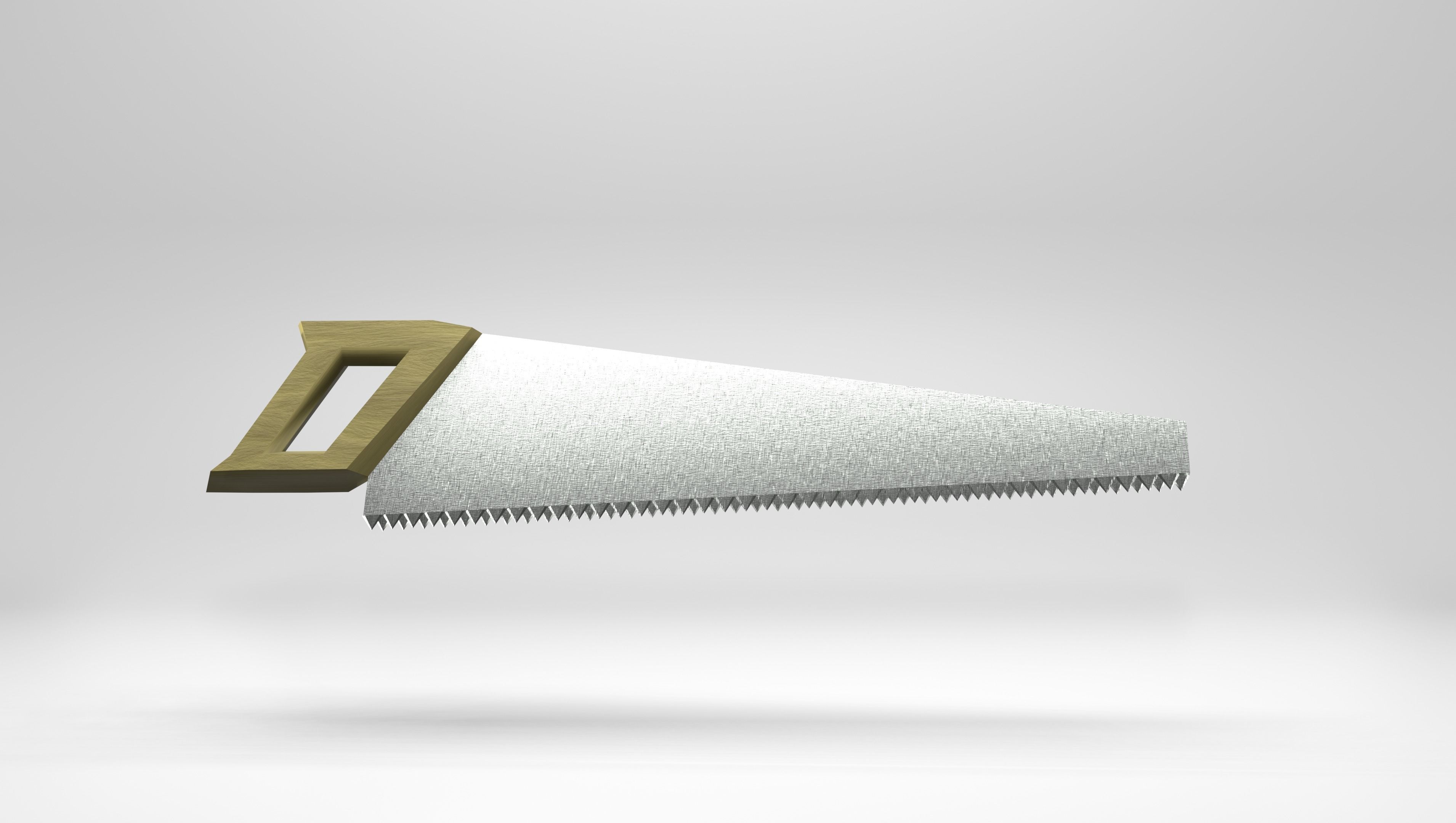Low Poly - Woodsaw saw blade Low-poly 3D model_1