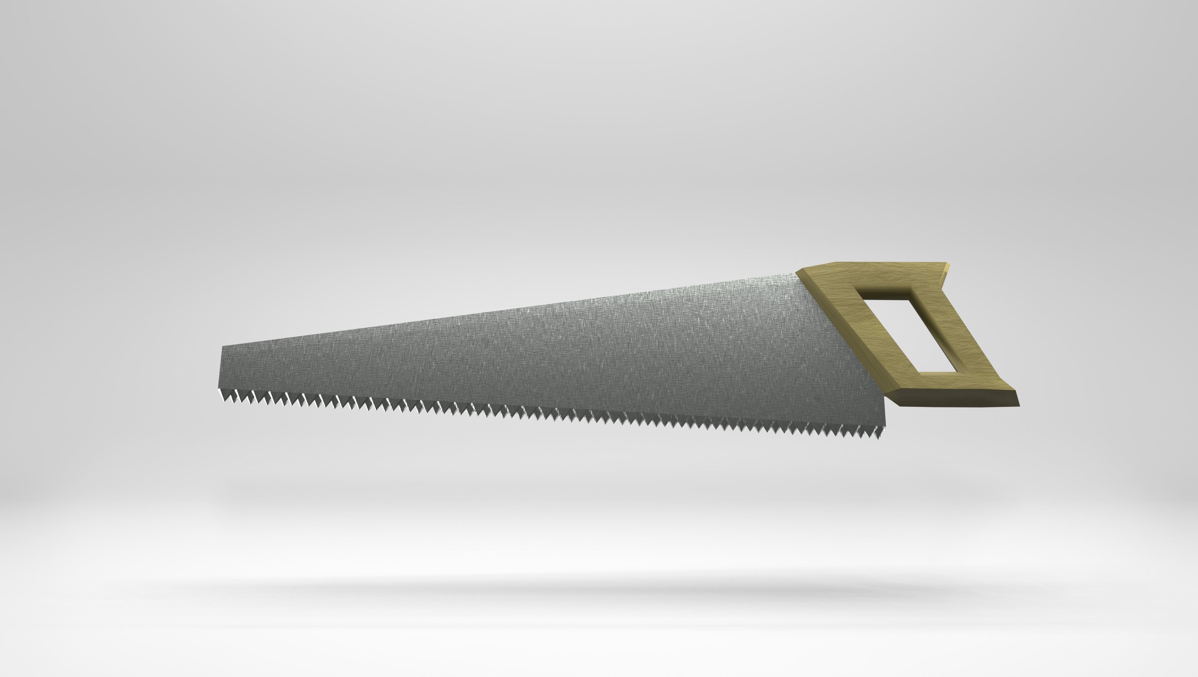 Low Poly - Woodsaw saw blade Low-poly 3D model_3