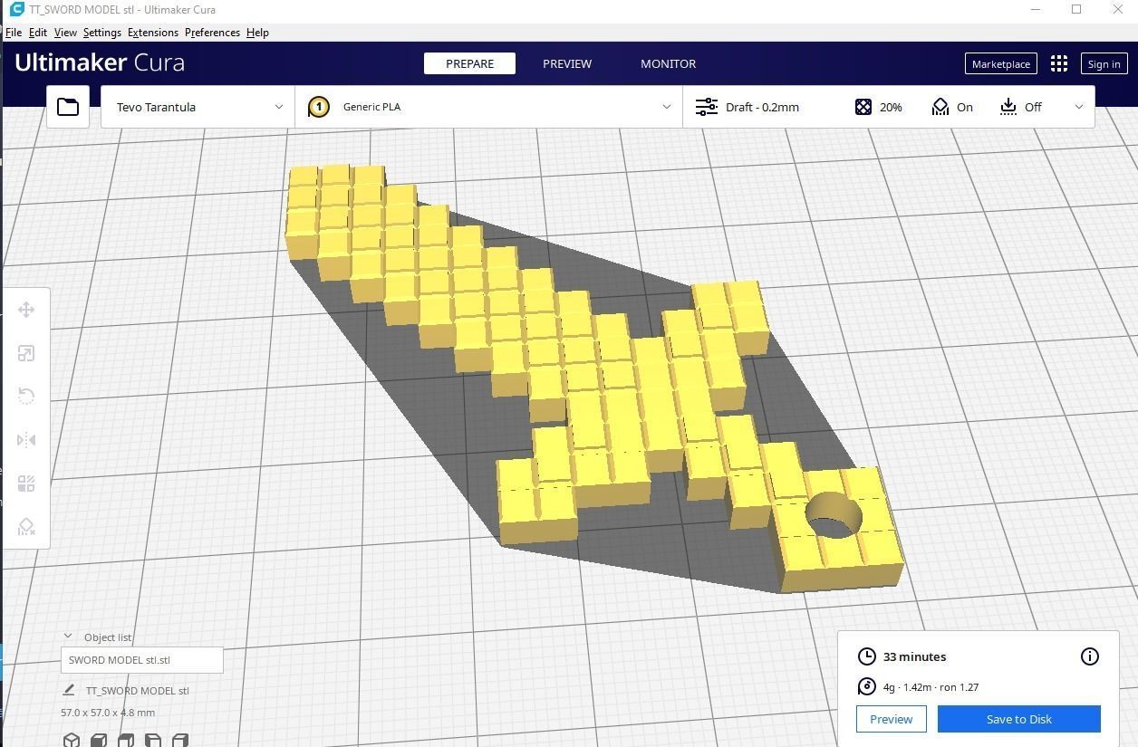Sword Minecraft 3D print model_11