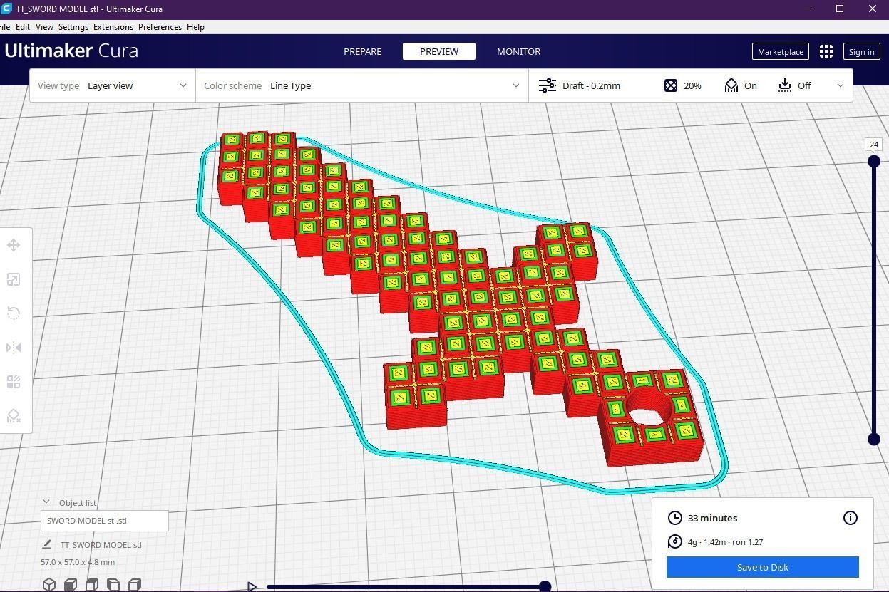 Sword Minecraft 3D print model_1