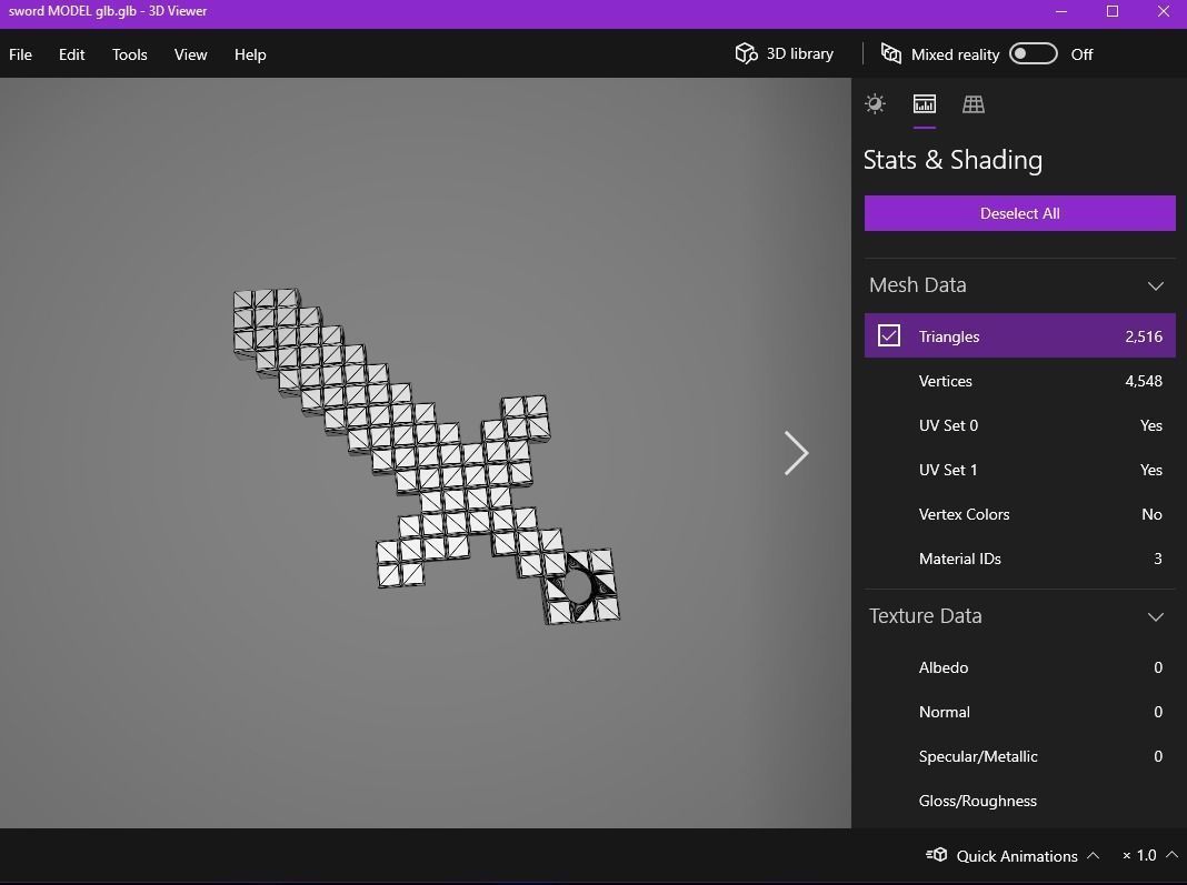 Sword Minecraft 3D print model_20