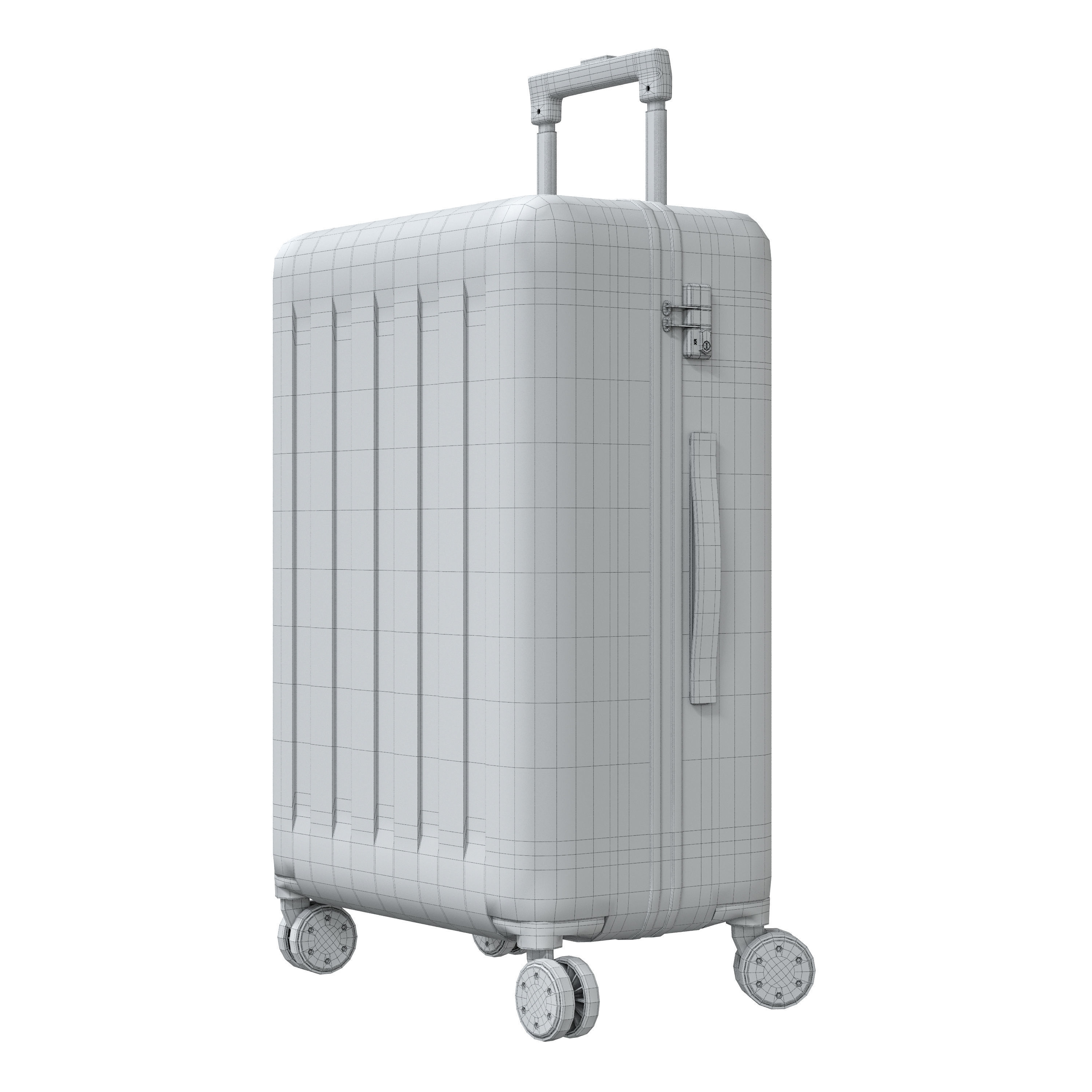 Travel suitcase Xiaomi RUNMI 90 Points Gray Stars 3D model_5