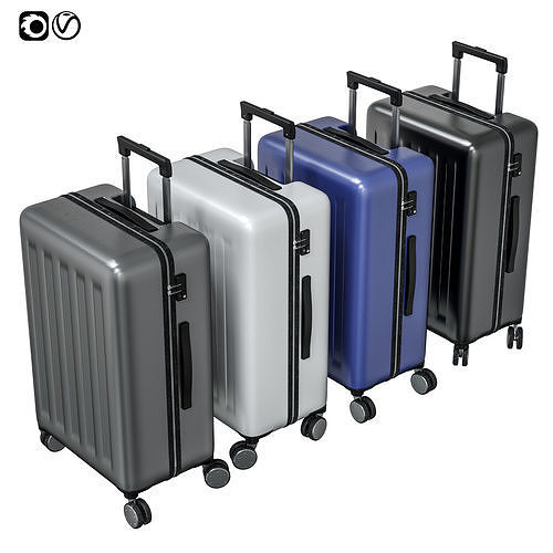 Travel suitcase Xiaomi RUNMI 90 Points Gray Stars 3D model