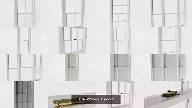Sash Windows 3D Model Collection