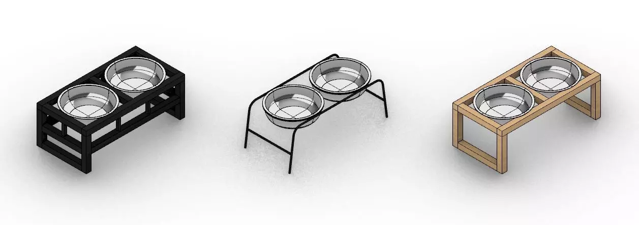 Bowl Pet Food Rack 3D model
