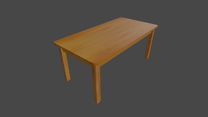 3D model Table wooden VR / AR / low-poly | CGTrader