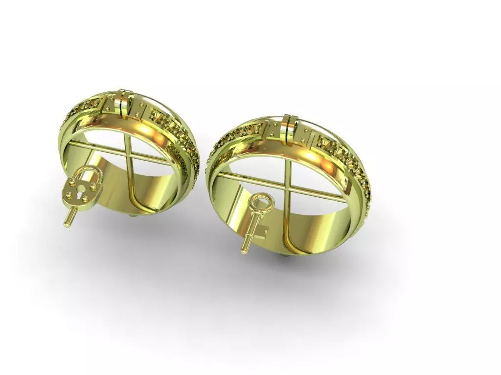 gold rings 3D model