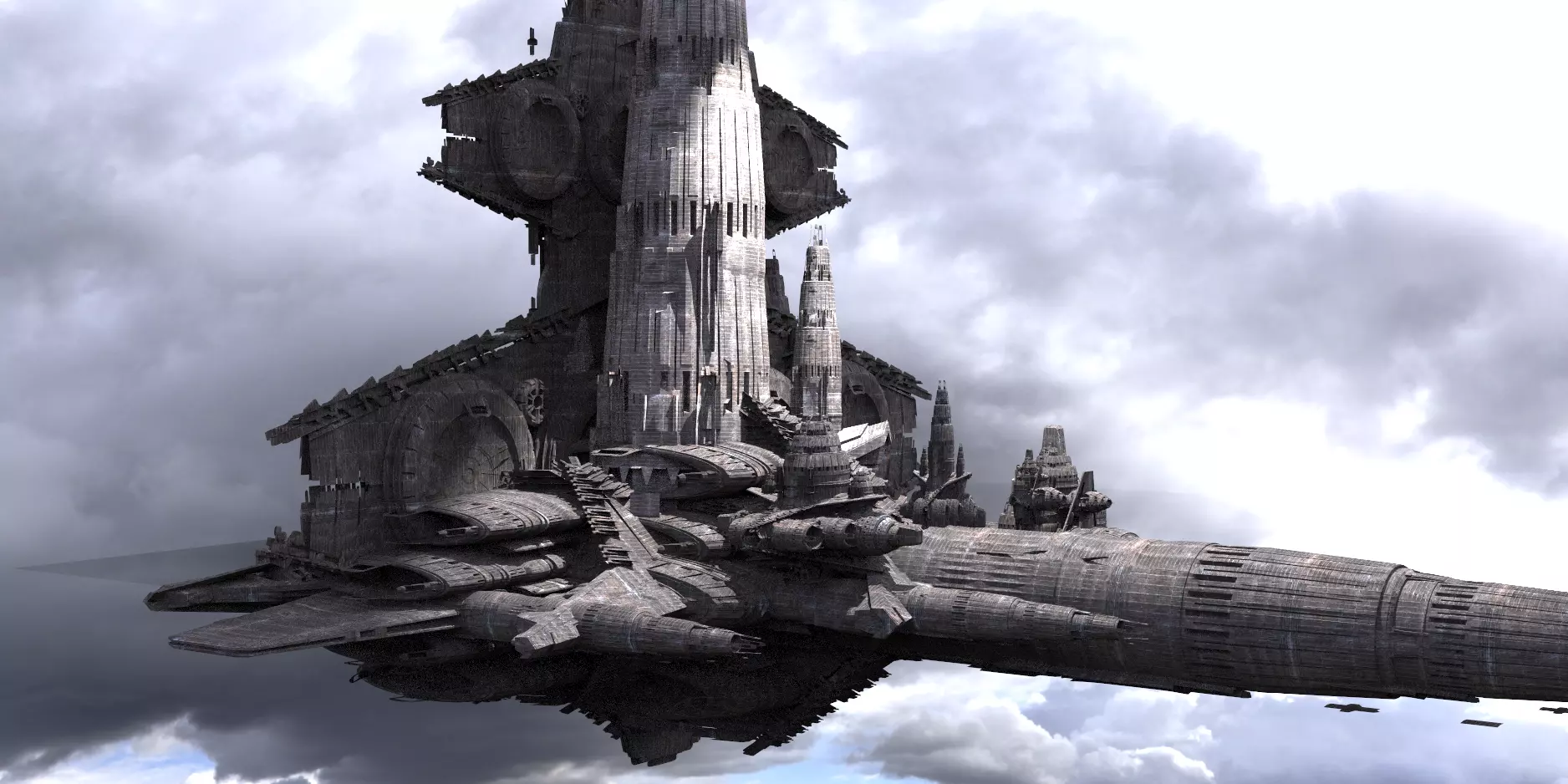 Ancient City Star Freighter 3D model