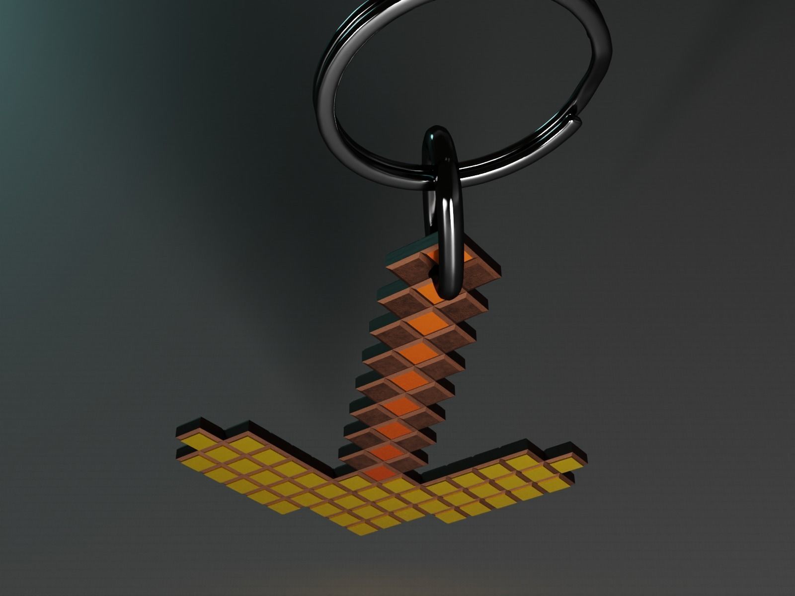 pick axe minecraft 3D print model_4