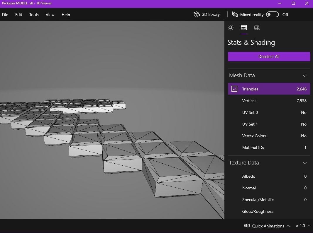pick axe minecraft 3D print model_17