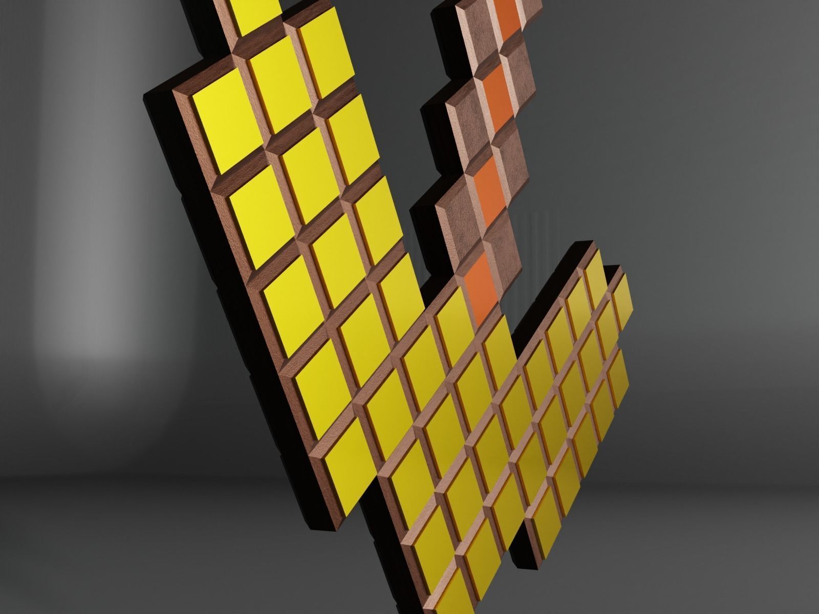 pick axe minecraft 3D print model_6