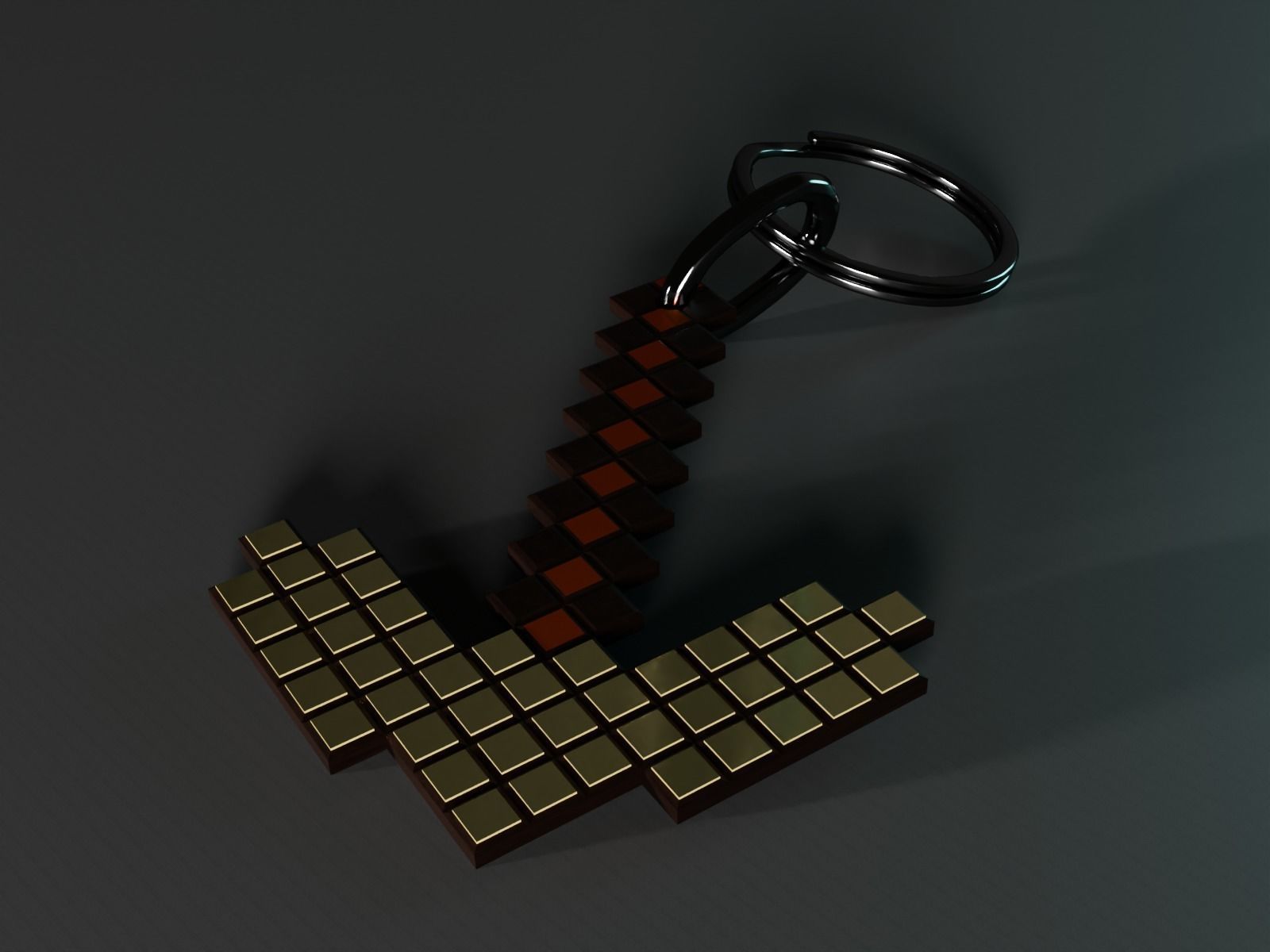 pick axe minecraft 3D print model_10