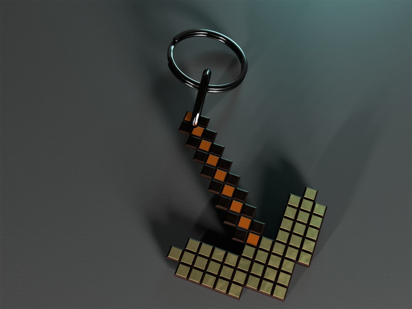 pick axe minecraft 3D print model_9