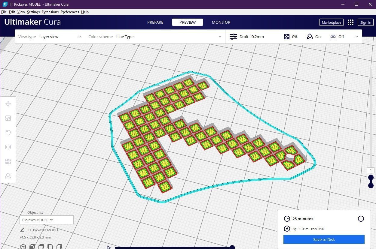 pick axe minecraft 3D print model_12