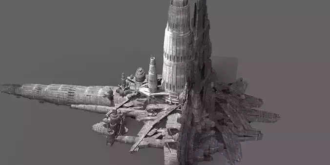 Ancient Babylon City Star Freighter