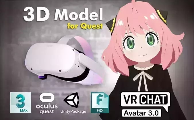 Anya spy x family Quest 2 3D model